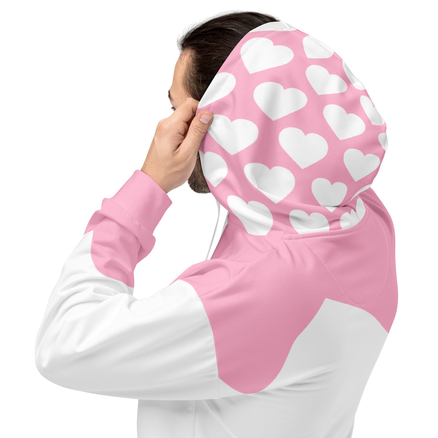 Ghost & Heart Pink Wave Unisex Hoodie