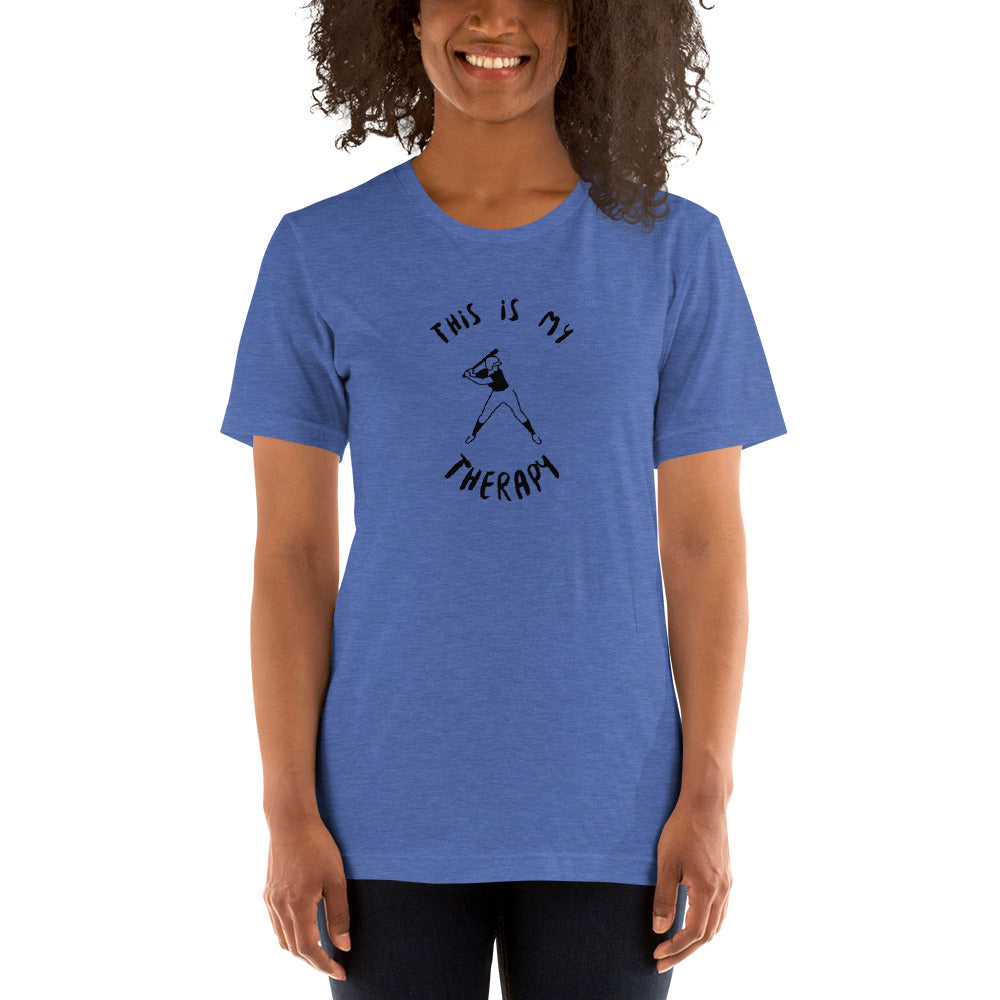 This Is My Therapy- Softball Unisex t-shirt