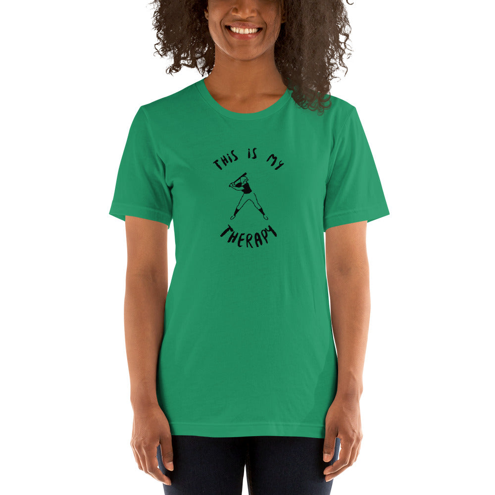 This Is My Therapy- Softball Unisex t-shirt