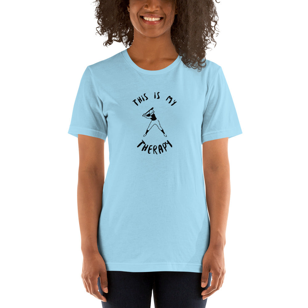This Is My Therapy- Softball Unisex t-shirt