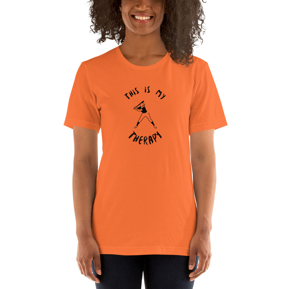 This Is My Therapy- Softball Unisex t-shirt