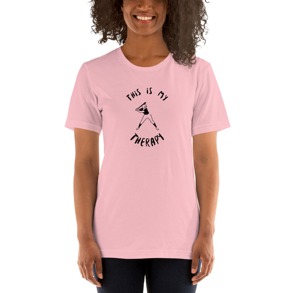 This Is My Therapy- Softball Unisex t-shirt