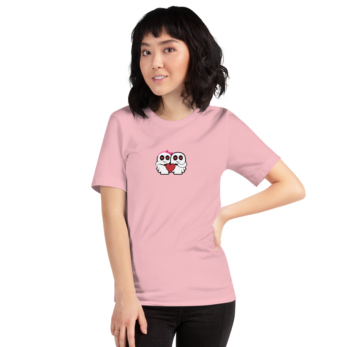 Ghost Couple & Heart Unisex t-shirt