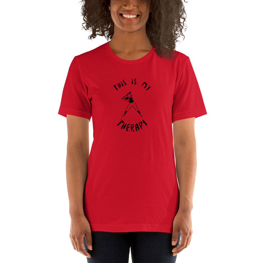 This Is My Therapy- Softball Unisex t-shirt
