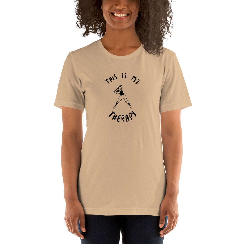 This Is My Therapy- Softball Unisex t-shirt