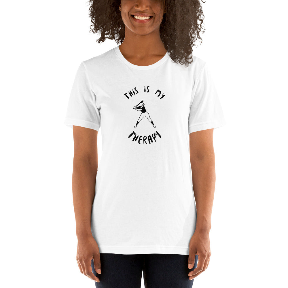 This Is My Therapy- Softball Unisex t-shirt