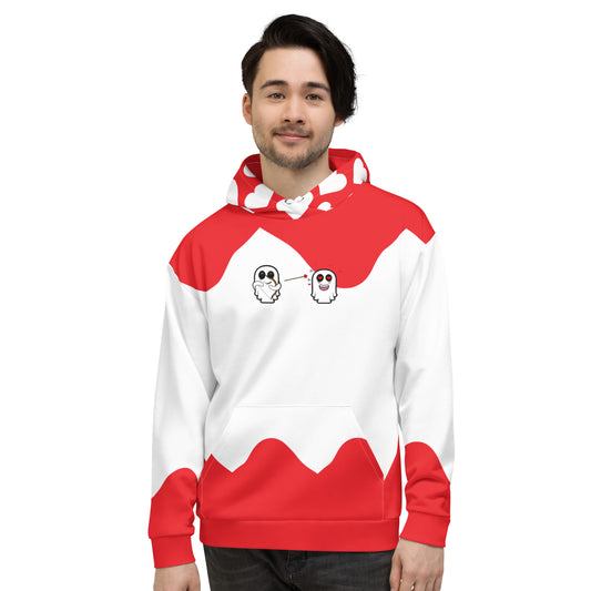 Ghost Cupid Red Wave Unisex Hoodie