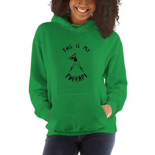 This Is My Therapy- Softball Unisex Hoodie