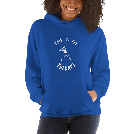 This Is My Therapy- Softball Unisex Hoodie