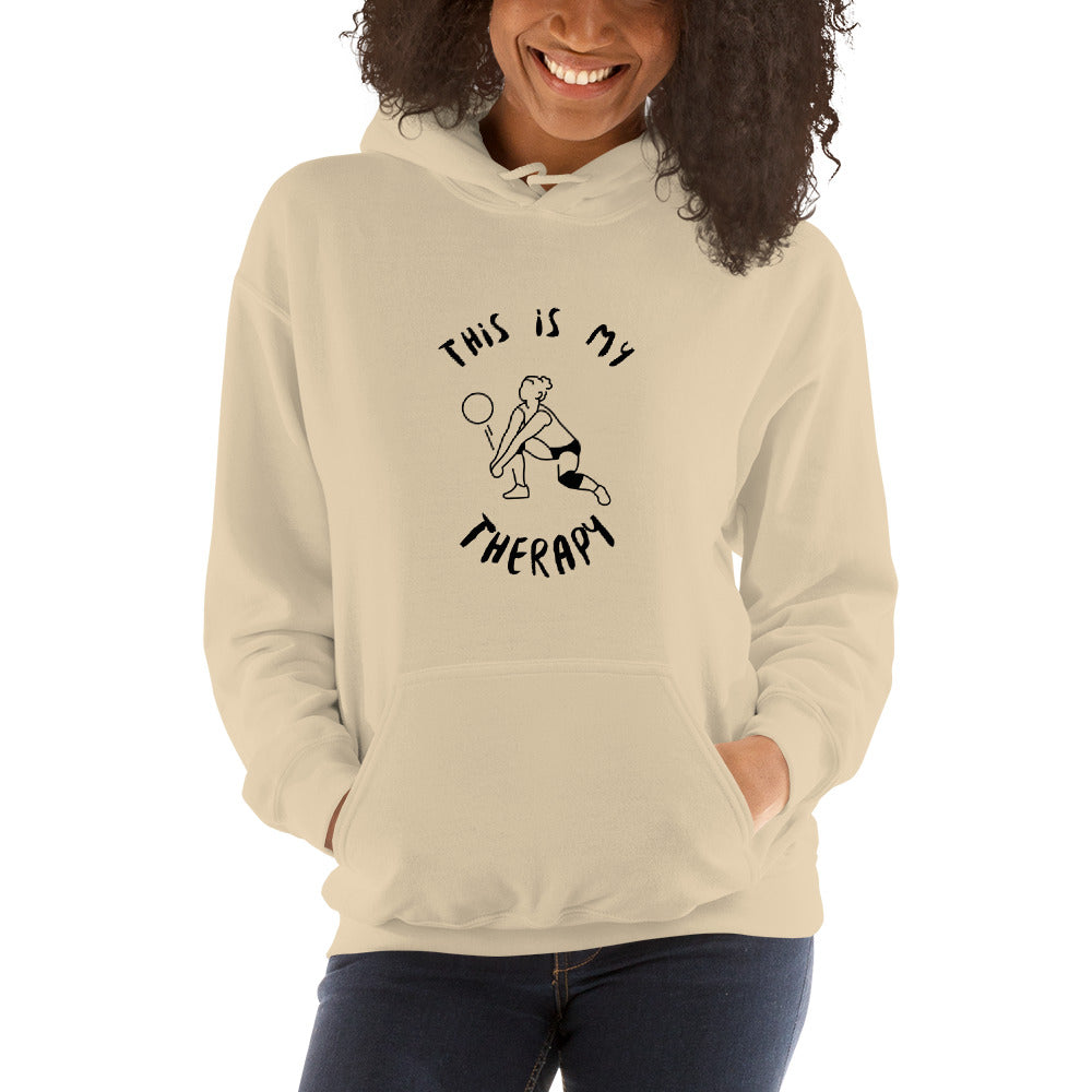 This Is My Therapy- Volleyball Unisex Hoodie