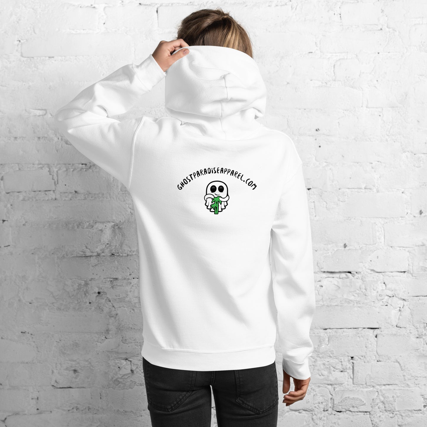 Ghost Logo Medium w/ Website Unisex Hoodie