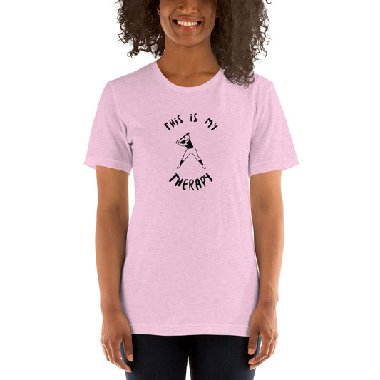 This Is My Therapy- Softball Unisex t-shirt